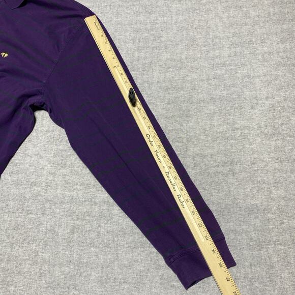 Brooks Brothers Shirt Mens XXL Purple Performance Polo Striped Preppy Old Money - Picture 9 of 10